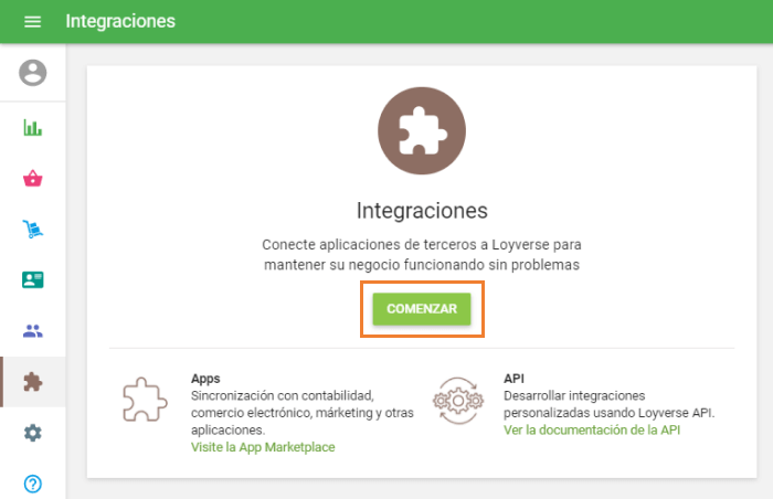 botón 'Comenzar'