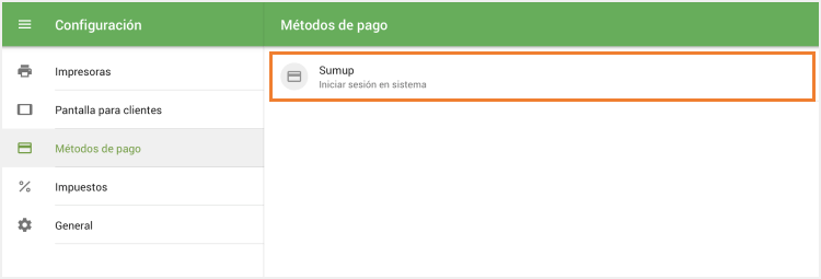 Métodos de pago