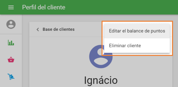 menú 'Más'