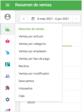el menú 'Informes'