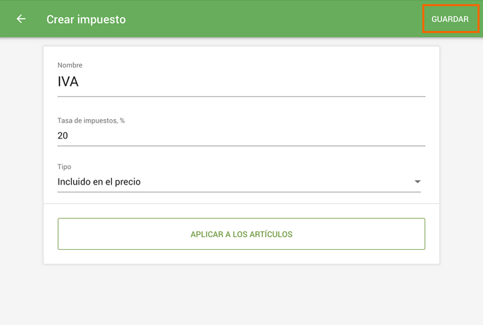 Guarde su impuesto