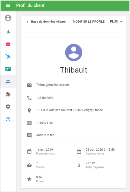 profil du client