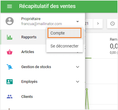 bouton ''Compte'