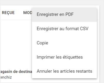 le menu ‘Plus’