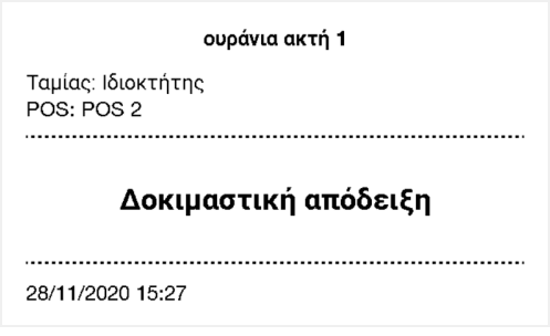 απόδειξη δοκιμής