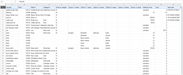 file CSV
