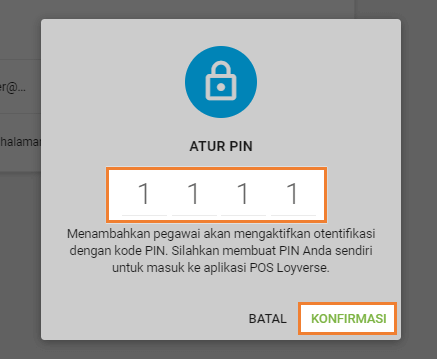 mengatur kode PIN