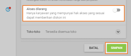 'Pembatasan akses'