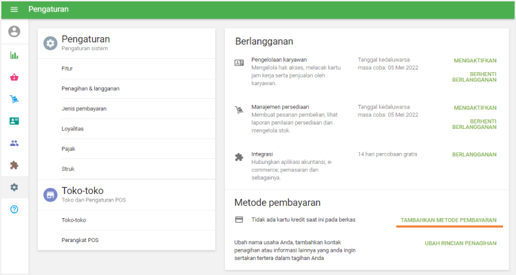 Tambahkan metode pembayaran