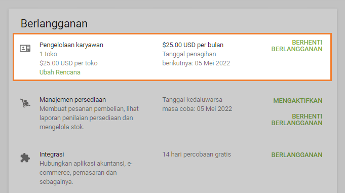 berlangganan di kotak 'Langganan'