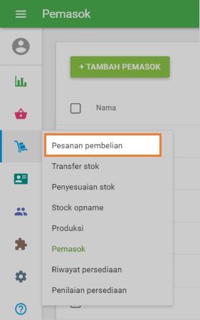 'Pesanan pembelian'