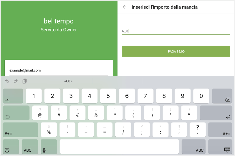 può inserire l'importo