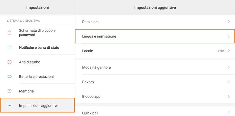 Per i dispositivi Android