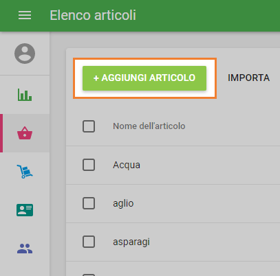 Aggiungi articolo