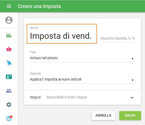 nomina l'imposta