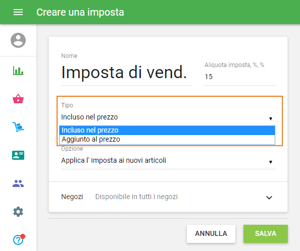 Tipo di imposta