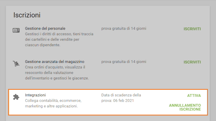 data di scadenza del periodo di prova