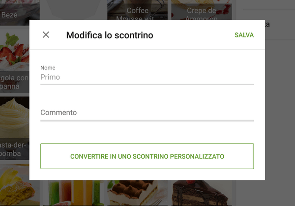 menu di modifica