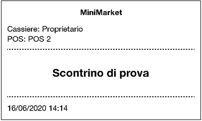 Ricevuta di prova