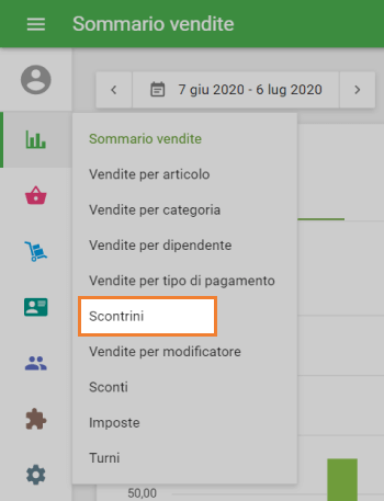 sezione 'Scontrini'