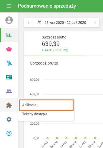 Sekcja 'Aplikacje'