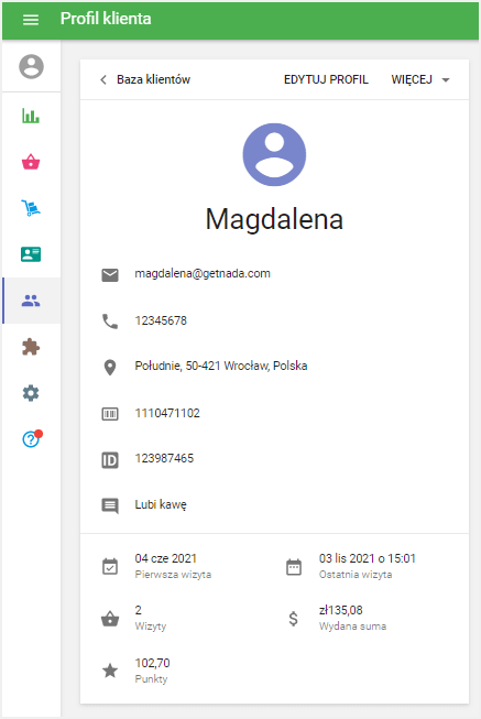 Profil klienta