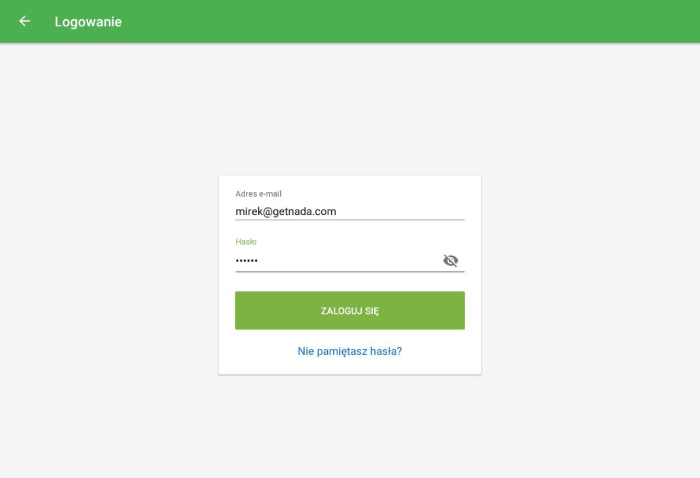 e-mail i hasło