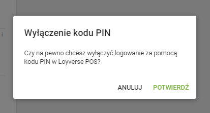 Potwierdzić wyłączenie
