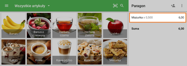 cena za jednostkę wagi