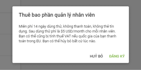 Thử nghiệm quản lý nhân viên
