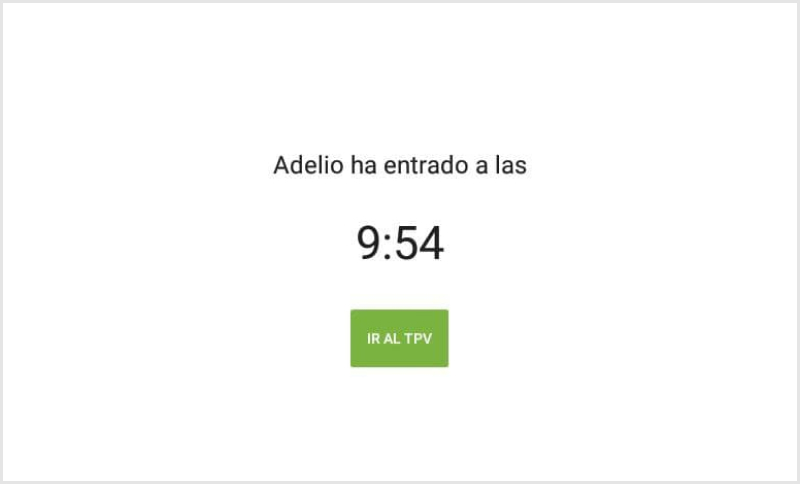 Hora de entrada del empleado