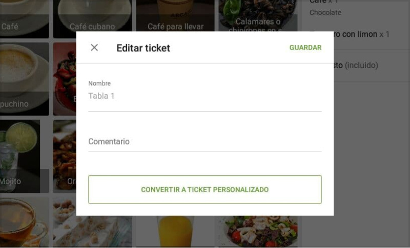 Editar ticket