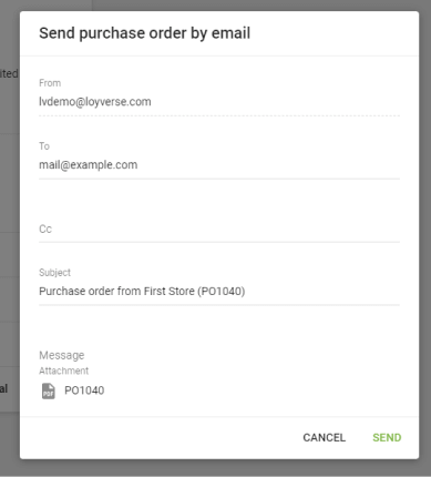 send your purchase order