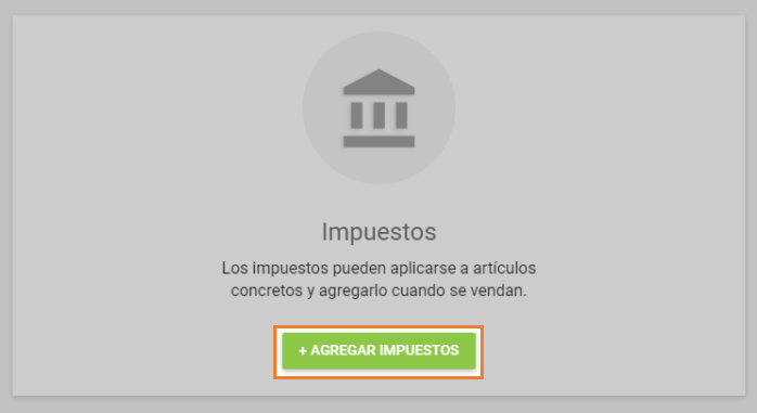 Agregar Impuestos