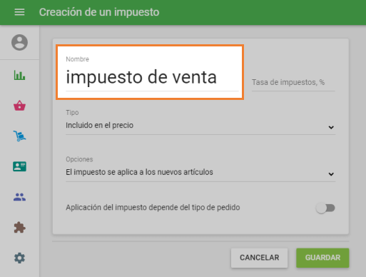  nombre a su impuesto