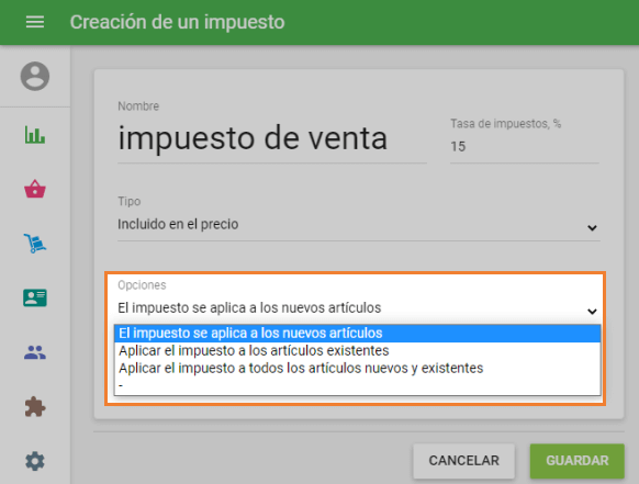 Seleccione los artículos