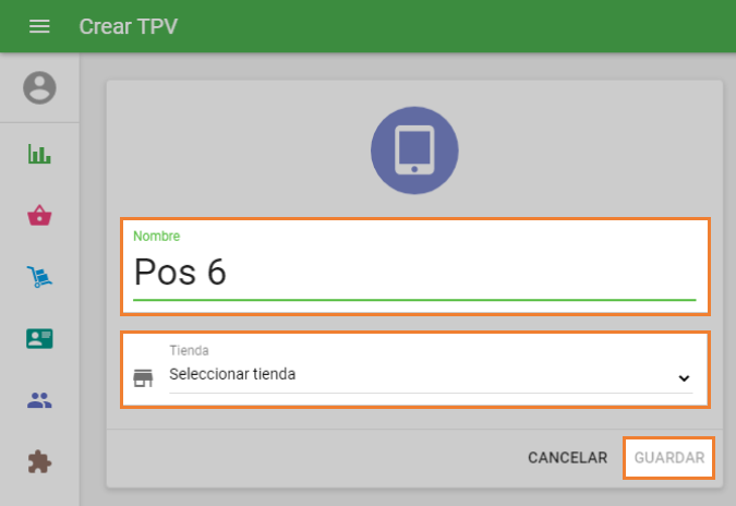 Crear TPV