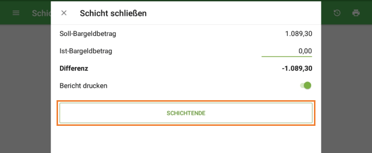 geschlossene Schichtform