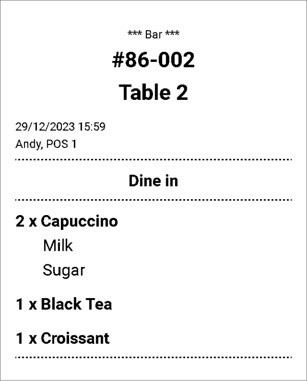 Kitchen Order