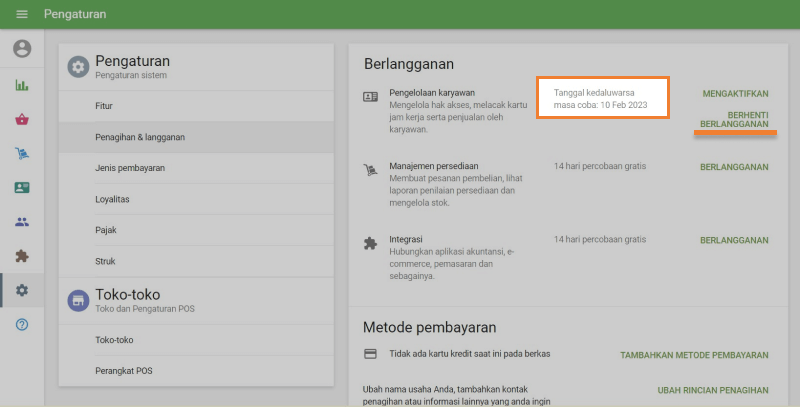 anda dapat terus menggunakan back office