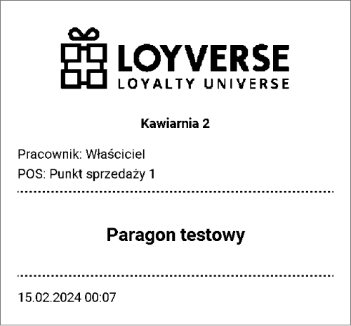 paragon testowy